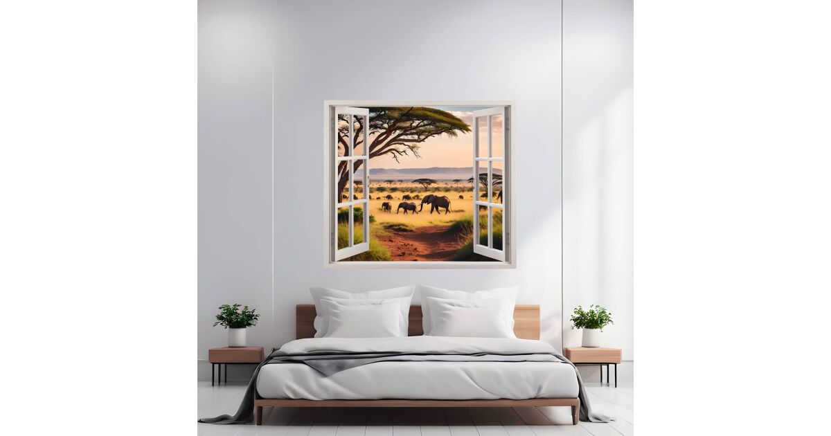 Folie imprimata color pentru decor perete locuinta, dimensiune 125 x 110cm, model: VIEW TO HAVEN 08 141189613