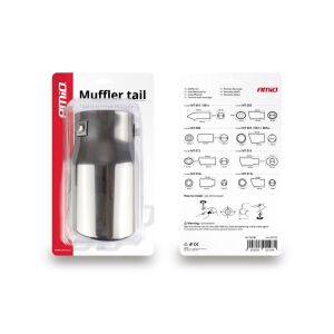 Ornament evacuare din oțel inoxidabil AMiO MT 007BC în ambalaj - Esapamente