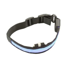 Zgarda iluminata cu LED pentru caine sau pisica, culoare Albastra, AVX-AG232A 141189599 - Coliere pentru animale de companie