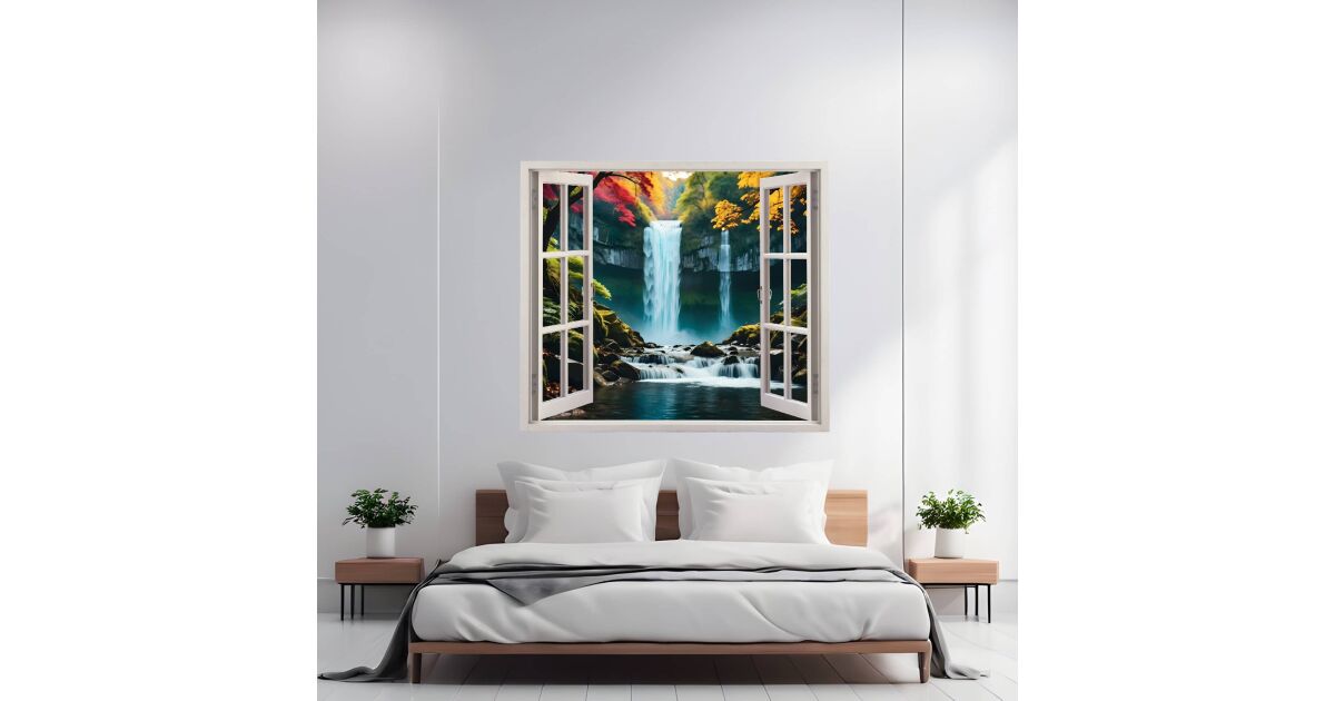 Folie imprimata color pentru decor perete locuinta, dimensiune 125 x 110cm, model: VIEW TO HAVEN 38 141189722