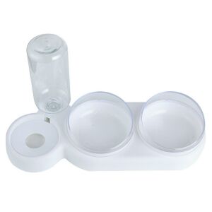 Podwójnie pochylona miska dla kota z dozownikiem wody, AVX-AG684E 141189874 - Zwierzęta gospodarskie