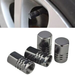 4 darabos fekete hatszögletű autószelep sapka készlet 141189919 - Autó szelepsapka