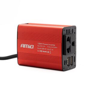 Menič napätia 12V -> 230V, 150W/300W, 2 x USB 5V 141190191 - Auto invertory