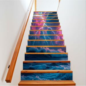 Naklejka dekoracyjna na schody wewnętrzne, wydruk samoprzylepny o wysokiej rozdzielczości, wymiary 200 x 124 cm, kod: AVX-STAIRS-02 141190344 - Falpanel & Falmatrica