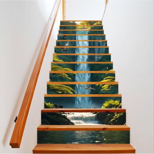 Naklejka dekoracyjna na schody wewnętrzne, wydruk samoprzylepny o wysokiej rozdzielczości, wymiary 200 x 124 cm, kod: AVX-STAIRS-11 141190429