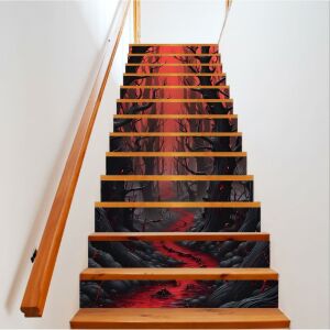 Dekoratívna nálepka na interiérové schody, samolepiaca potlač s vysokým rozlíšením, rozmery 200 x 124 cm, kód: AVX-STAIRS-15 141190438 - Nástenné panely a nálepky na stenu