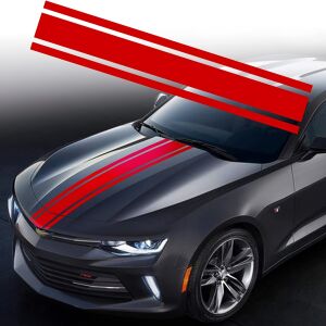 Samolepiaca nálepka na tuning, model "Triple Stripes", rozmer 125 x 22 cm, farba červená 141190489 - Nálepky na autá