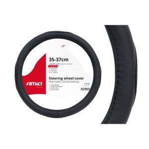 Schwarze Lenkradabdeckung SWC-09-S (35-37cm) 141190626 - Lenkradbezüge für Autos