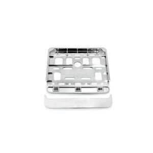Suport numar inmatriculare cromat pentru scooter 11.4 x 14cm 141190701 - Suporturi pentru plăcuțe de înmatriculare