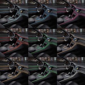 Fir Neon Auto "EL Wire" culoare Mov, lungime 1M, alimentare 12V, droser inclus 141190887 - Lumini auto