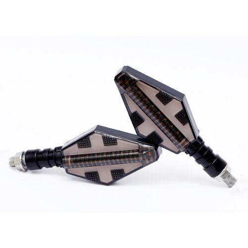 Satz mit 2 Moto-Signallampen, Modell CROSS, mit 2 Funktionen, Position und Signalisierung, Spannung 12 V 141190923