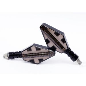 Zestaw 2 lamp sygnalizacyjnych Moto, model CROSS, z 2 funkcjami, pozycyjną i sygnalizacyjną, napięcie 12V 141190923 - Motocyklowy kierunkowskaz