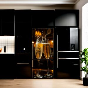 Folia kolorowa z nadrukiem do dekoracji lodówki, rozmiar 200 x 90 cm, model: AVX-FR32 141190943 - Akcesoria do lodówek