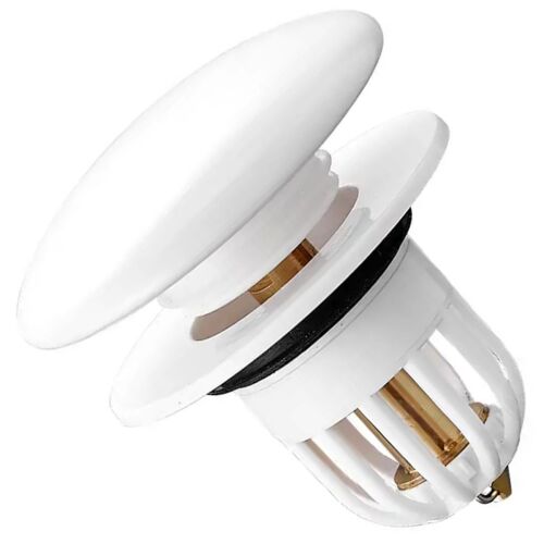 Dop scurgere chiuveta, universal, deschidere cu click, material oțel, diametru exterior 66 mm, culoare Alba 141191102