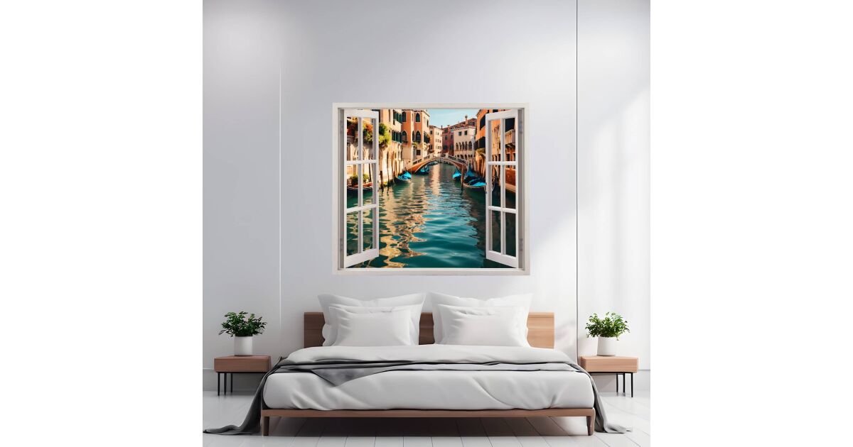 Folie imprimata color pentru decor perete locuinta, dimensiune 125 x 110cm, model: VIEW TO HAVEN 27 141191185