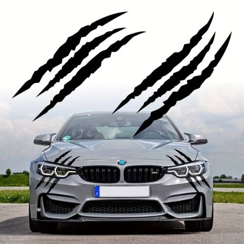 Set 2 stickere autoadezive Tuning, model "Monster Scratches", dimensiune 37 x 9 cm, culoare Negru 141191146