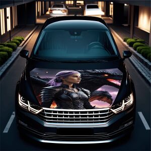 Фолио за автомобилен капак "Hood Art", устойчиво на външни условия, размер L (180 x 130 см) - Код: AVX-CAPOTA-002L 141191458 - Фолио за превозни средства