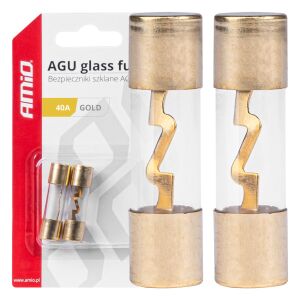 2er Set Glassicherungen Typ AGU, Goldkontakte, 40A 141191521 - Sicherungen für das Auto