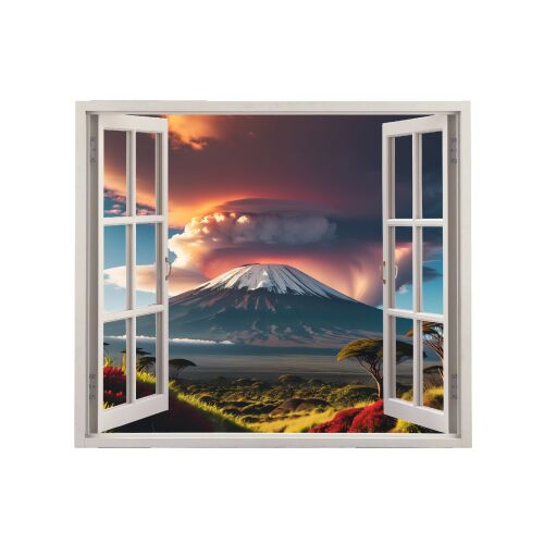 Цветно печатно фолио за декорация на стена в дома, размер 125 x 110 см, модел: VIEW TO HAVEN 10 141191634