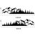 Комплект от 2 самозалепващи се стикера за офроуд автомобили, модел "Гора и планини", размер 100 x 20 см, цвят черен 141191624