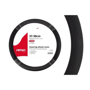 Fekete méhsejt kormánykerék borítás SWC-20-M (37-39cm) 141191682 - Autós kormányhuzat