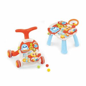 Antepremergator copii 3 in 1 si masuta de joaca Baby Go Orange 141192595 - Premergatoare