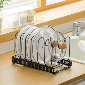 Teleszkópos szervező fedelek és edények számára 141195536 - Edényszárító