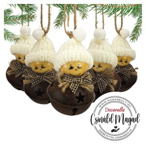 Csináld magad - Fenyőfa dísz kolompból kisfiú 5db