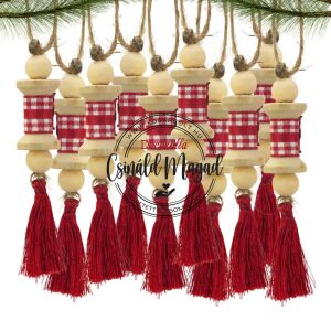 Csináld magad - Téli mini orsók karácsonyfadísz 10db