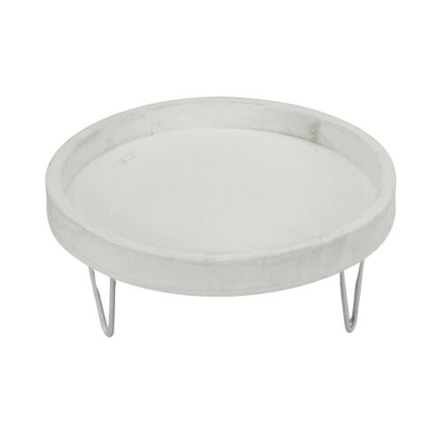 Dekorációs alap fém lábon fehér 25cm 141198785