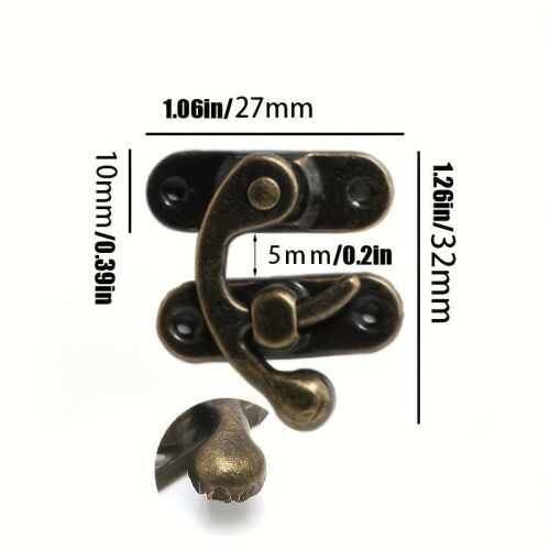 10 Darab Régi Fém Lakat Zárszerkezet Csavarokkal 141201772