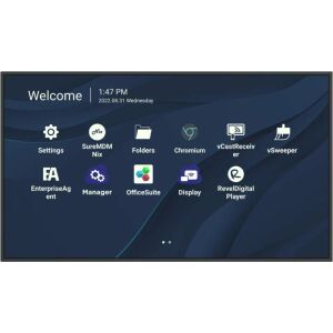 Viewsonic CDE4330 109,2 cm (43") Wi-Fi 450 cd/m? 4K Ultra HD Fekete Android 11, Signage kijelző 141207550 - LFD monitor