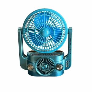 WAXIBA kiváló minőségű műanyag elektronikus ventilátor hangszórókkal beltéri és kültéri AM FM SW3 rádióhoz , zöld (XB-798BT)