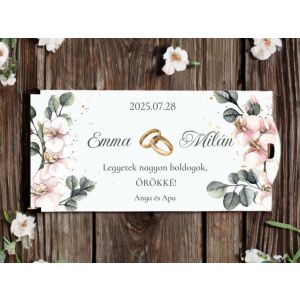 Exkluzív esküvői pénzátadó doboz - UV nyomott, egyedi nevekkel, mintával 141211072 - Ajándékötlet esküvőre