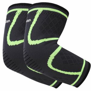 Imrusan Ellenbogenmanschette, Neopren, schwarz/grün, Größe L 141211239 - Schutzausrüstung für Fahrräder