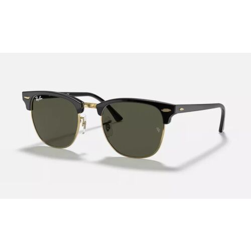 Slnečné okuliare Ray-Ban Clubmaster Classic RB3016 W0365, čierny rám so zelenými šošovkami