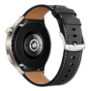 Pasek do Samsung Galaxy Watch Forcell F-Design FS21 dziurki skóra ekologiczna 20 mm czarny 141211330 - Forcell