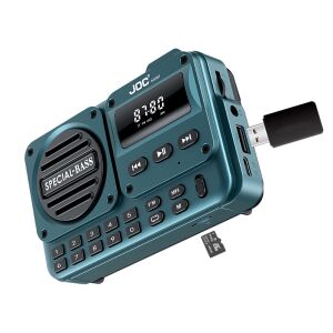 Tragbares Bluetooth-Radio mit Digitalanzeige, USB und eingebautem Lautsprecher - Modell 456BT, modernes Design, Multiband, Farbe blau 141211469 - Radios