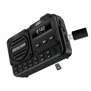 Radio Bluetooth portabil cu afișaj digital, USB și difuzor încorporat - Model 456BT, design modern, multi-band de culoare neagra 141211473 - Radiouri