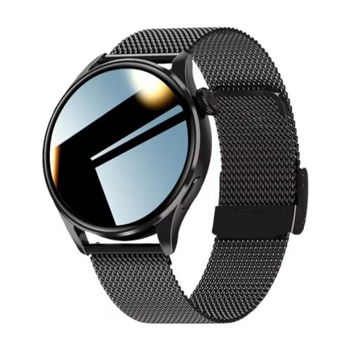 Inteligentné hodinky - multifunkčné inteligentné hodinky z čiernej ocele s funkciou Bluetooth, NFC, monitorovaním zdravia a vodotesným športovým náramkom 141211477