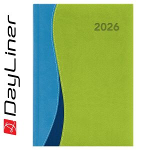 Határidőnapló Dubai A5 napi, fehér lapokkal kék-zöld Dayliner 2026. 141211576 - Dayliner