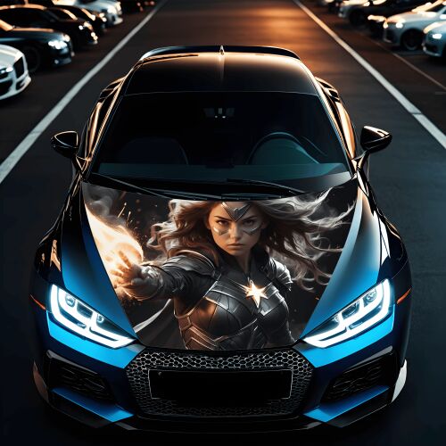 "Hood Art" autótetőfólia, kültéri használatra, S méret (150 x 110cm) - Kód: AVX-CAPOTA-016S