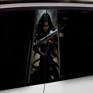 Sada 2 dekoratívnych nálepiek na stĺpiky dverí, samolepiaca potlač s vysokým rozlíšením, rozmery 2 ks x 50 x 22 cm, kód: AVX-SSU-15 141212058 - Nálepky na autá