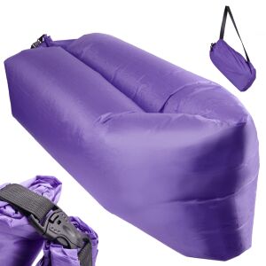 Selbstaufblasende Matratze "Lazy Bag" Typ Liege, 230 x 70cm, Farbe Lila, für Camping, Strand oder Pool 141212082 - Strandstühle