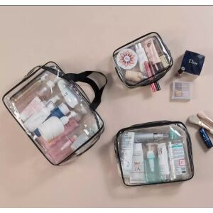 Sada 3 priehľadných kozmetických organizérov, ideálna na cesty 141212154 - Kozmetické organizéry