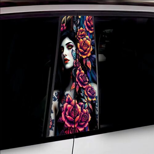 Set 2 stickere decorative pentru stalpii usilor, print autoadeziv de inalta rezolutie, dimensine 2 buc x 50 x 22 cm , cod: AVX-SSU-21