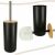Черна и кафява четка за тоалетна и държач от комплекта за баня Elegáns