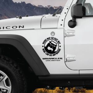 Sticker autoadeziv pentru vehicule Off Road, model "You Can Go Fast", dimensiune 30 x 30 cm, culoare Neagra 141212314 - Abțibilduri auto.