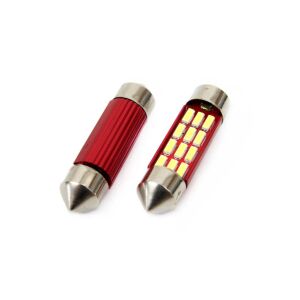 Sada LED CANBUS sofit kompatibilných C5W 12 SMD 36mm bielych 12/24V autožiaroviek, určených pre automobilové alebo terénne súťaže