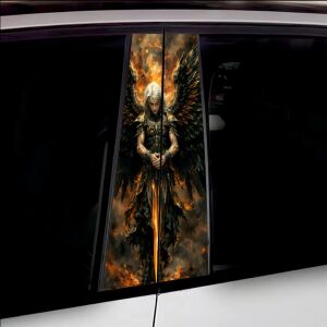 Set 2 stickere decorative pentru stalpii usilor, print autoadeziv de inalta rezolutie, dimensine 2 buc x 50 x 22 cm , cod: AVX-SSU-22 141212361 - Abțibilduri auto.